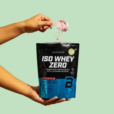 BioTechUSA IsoWhey Zero Jagoda 454g - Čist Izolat Bez Laktoze