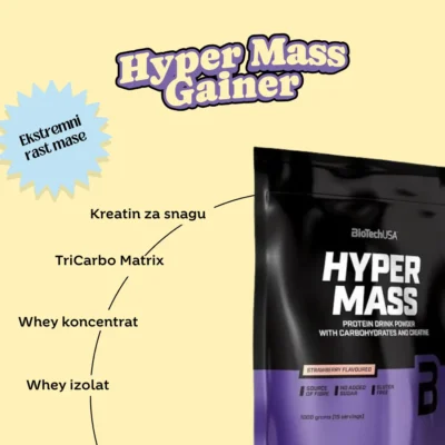 BioTech USA Hyper Mass Gainer 1000g cokolada