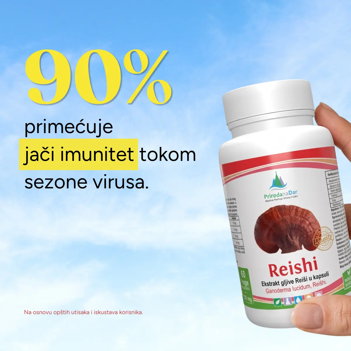 Reiši Gljiva Kapsule (Ganoderma Lucidum) 500mg Reishi