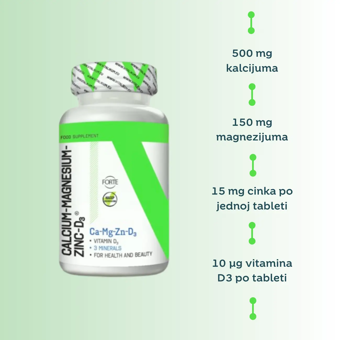 Calcium-Magnesium-Zinc-D3® (100 tableta) - kalcijum magnezijum cink - Vitalikum nternet prodaja suplemenata